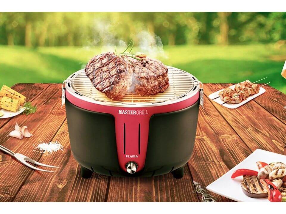 Foto do grelhador a carvão Mastergrill FLAMA