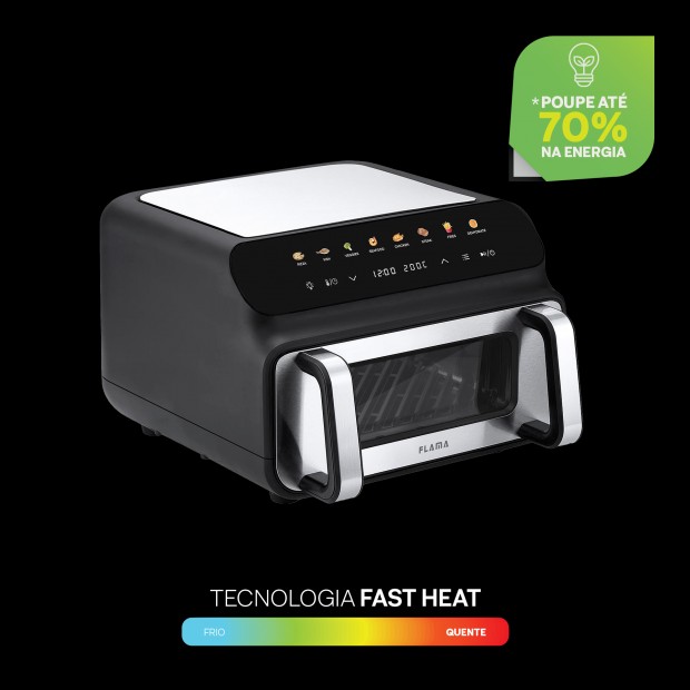 Grelhador Sem Fumos & Air Fryer Smartpro 10L 679FL