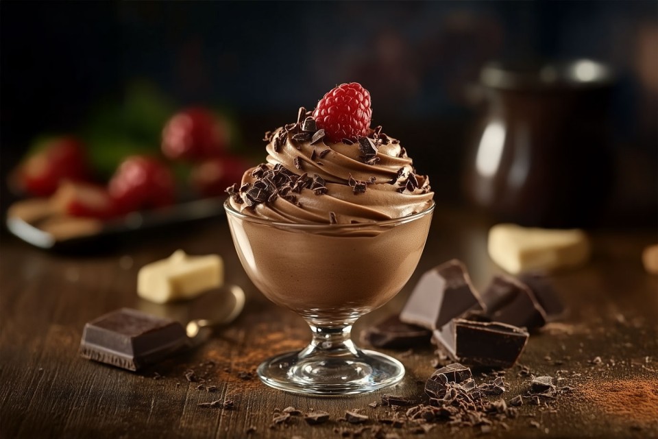 Mousse de chocolate fcil com varinha mgica