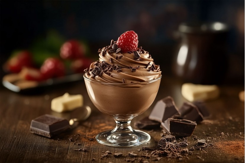 Mousse de chocolate fcil com varinha mgica