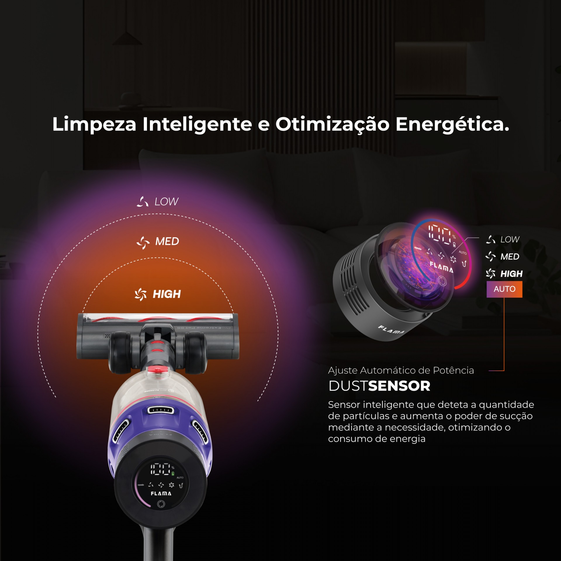 Aspirador Vertical ProExtreme Pet 85 Sem Fios 1648FL