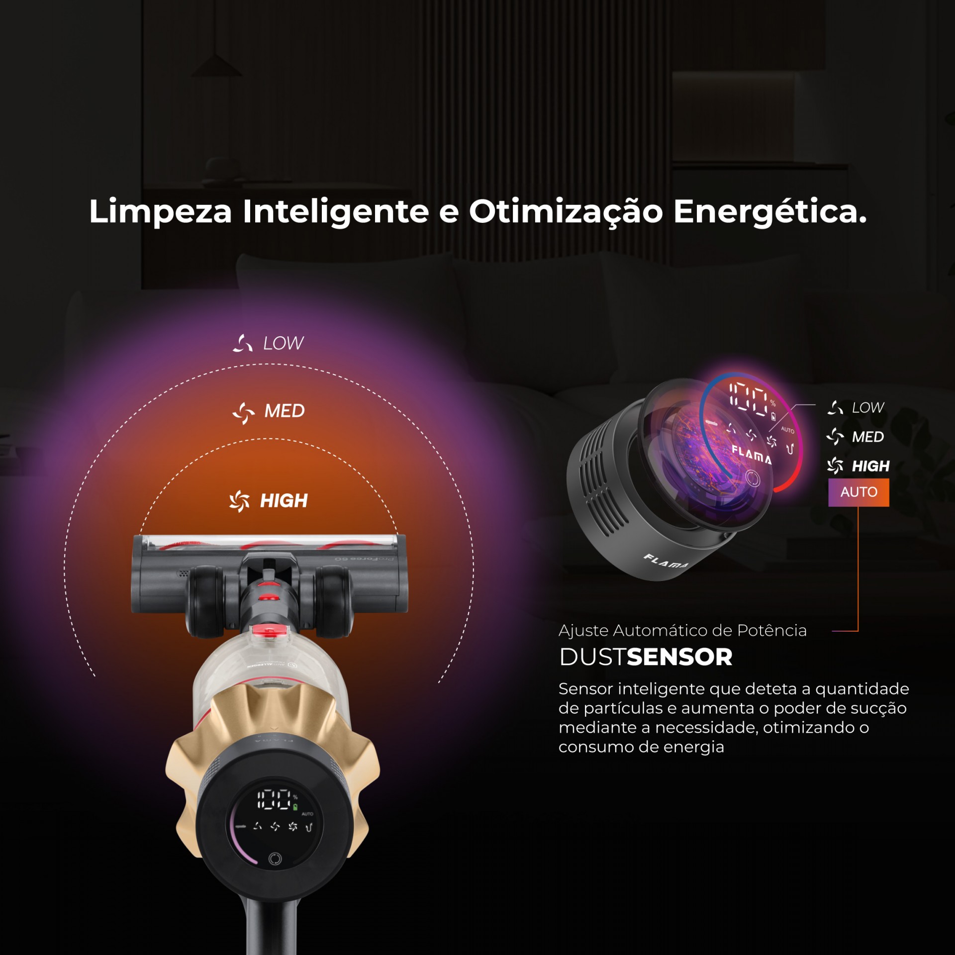 Aspirador Vertical ProForce 60 Sem Fios 1645FL