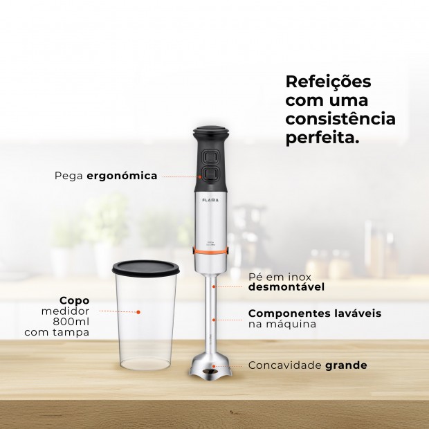 Varinha Mágica BlendPro QuadFlex TitaniumBlade 1000W 2042FL Varinha Mágica BlendPro QuadFlex TitaniumBlade 1000W 2042FL