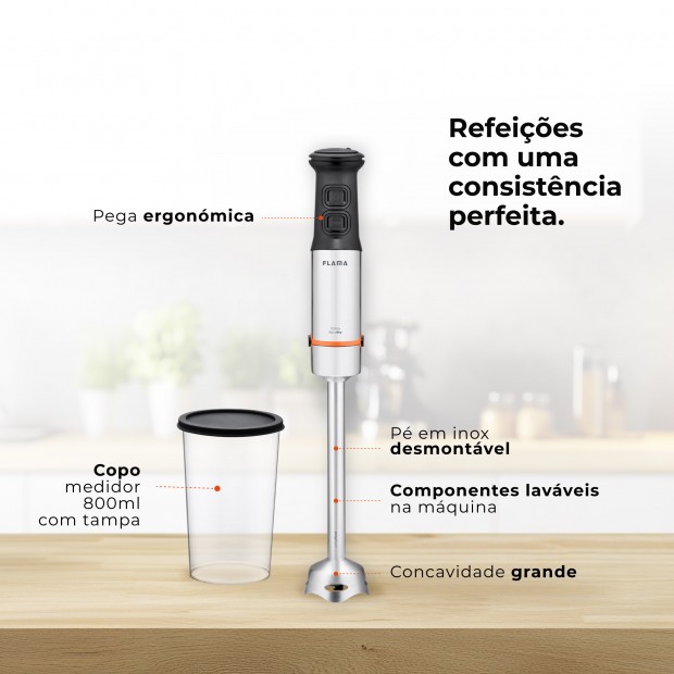 Varinha Mágica BlendPro QuadFlex LongFoot 1200W 2043FL Varinha Mágica BlendPro QuadFlex LongFoot 1200W 2043FL