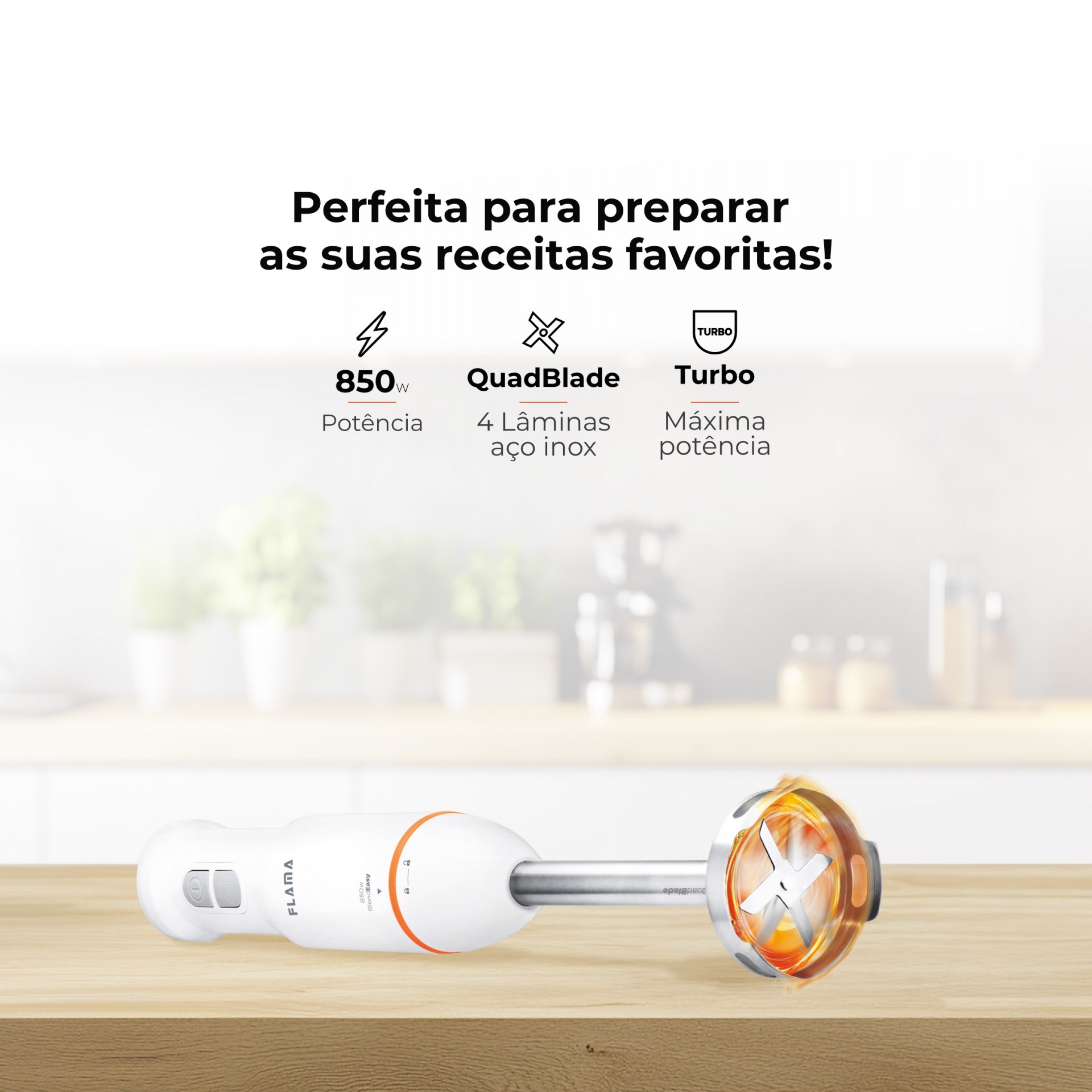 Varinha Mágica BlendEasy QuadBlade 850W 2032FL