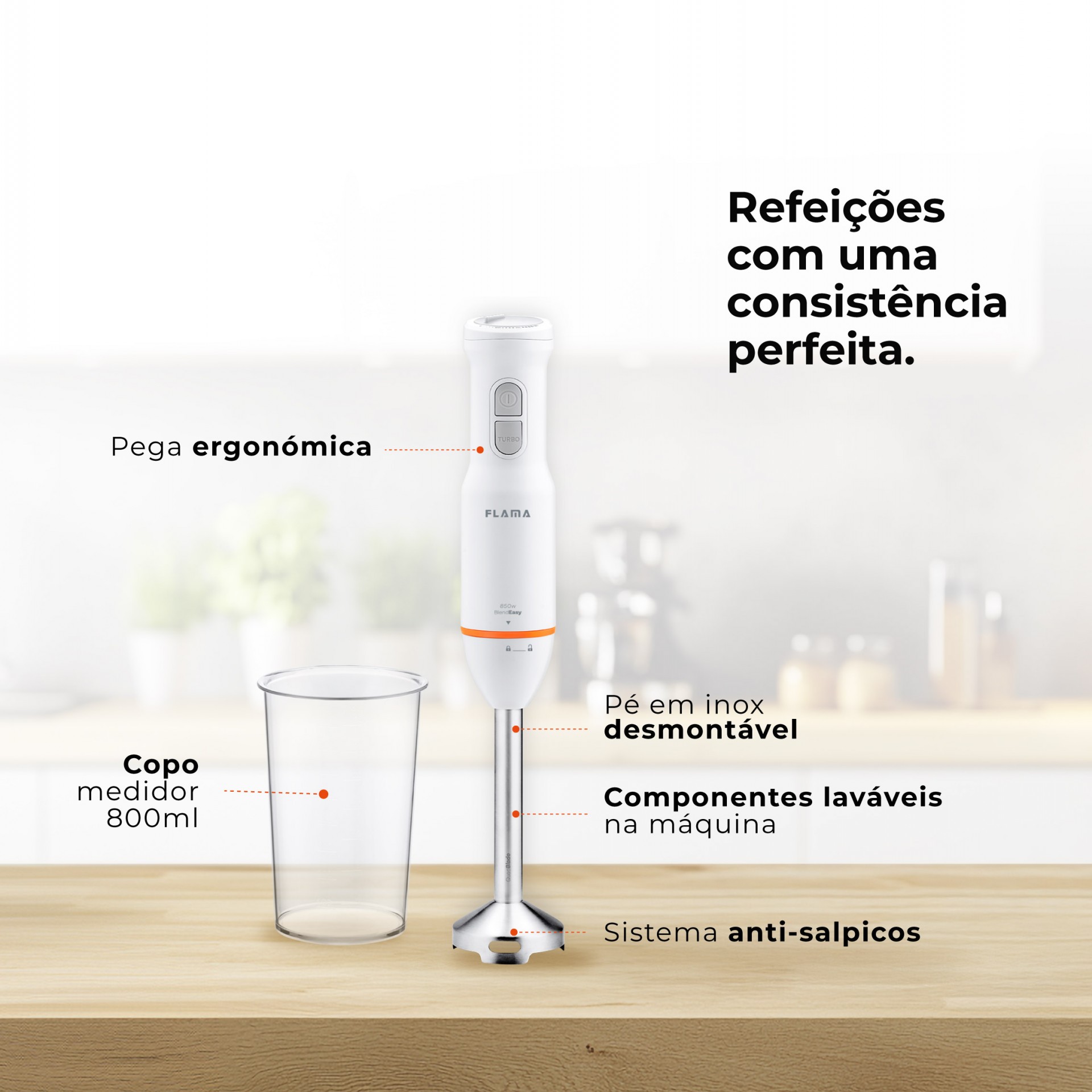 Varinha Mágica BlendEasy QuadBlade 850W 2032FL