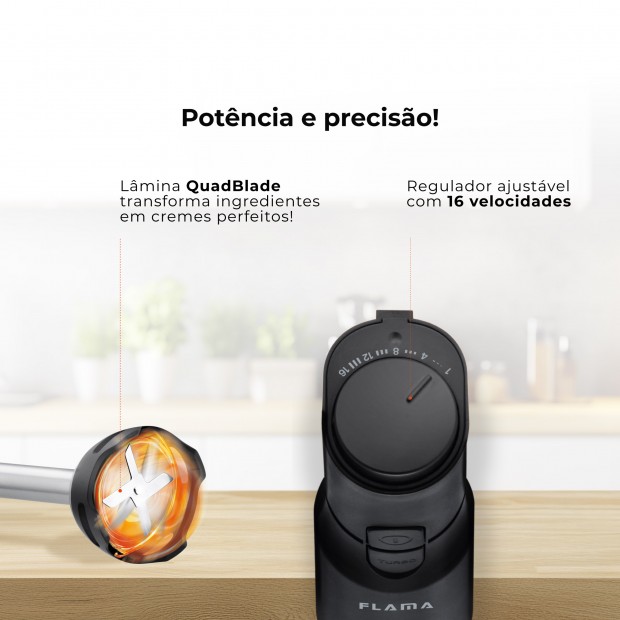 Varinha Mágica BlendEasy AntiScratch 1000W 2036FL Varinha Mágica BlendEasy AntiScratch 1000W 2036FL