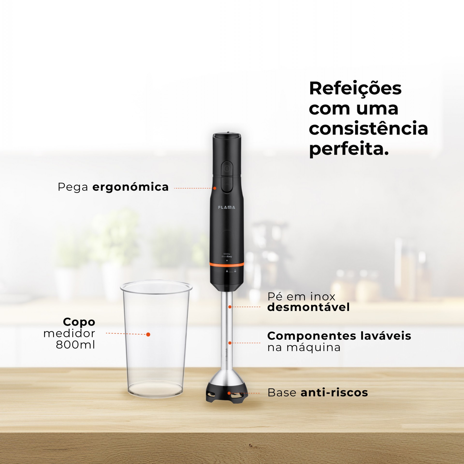 Varinha Mágica BlendEasy AntiScratch 1000W 2036FL