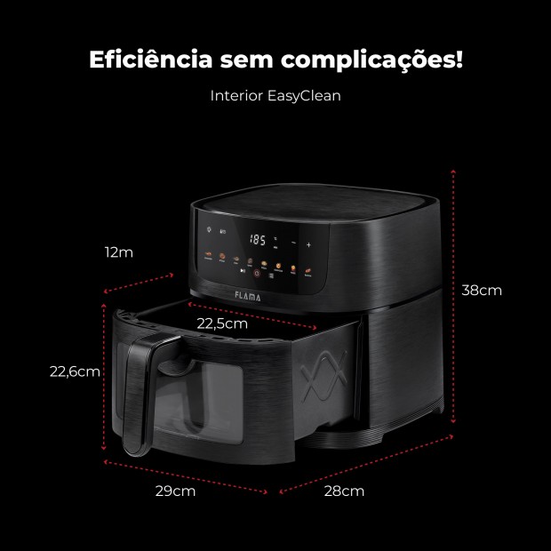 Fritadeira Sem leo Air Fryer C/ Janela 6L 644FL