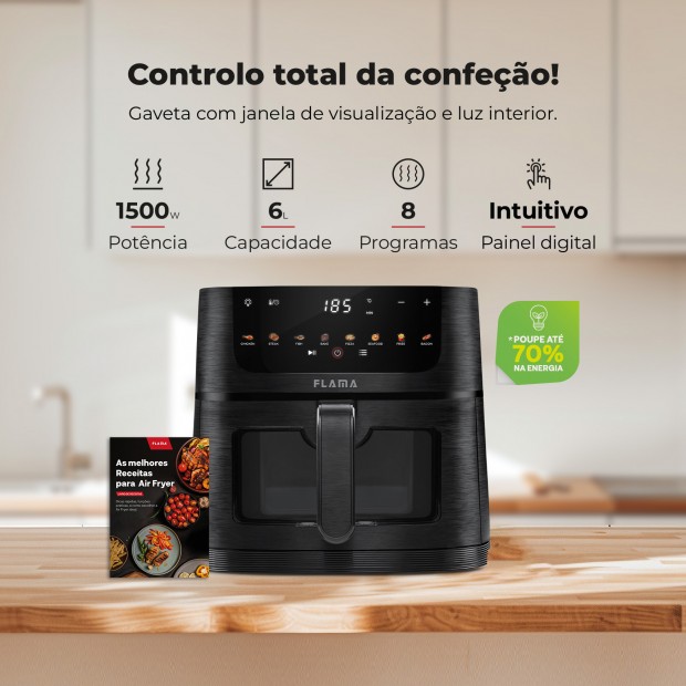 Fritadeira Sem leo Air Fryer C/ Janela 6L 644FL