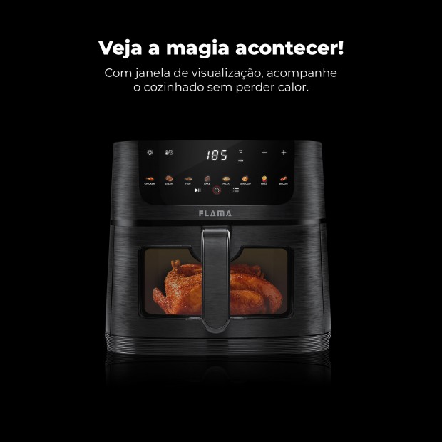 Fritadeira Sem leo Air Fryer C/ Janela 6L 644FL
