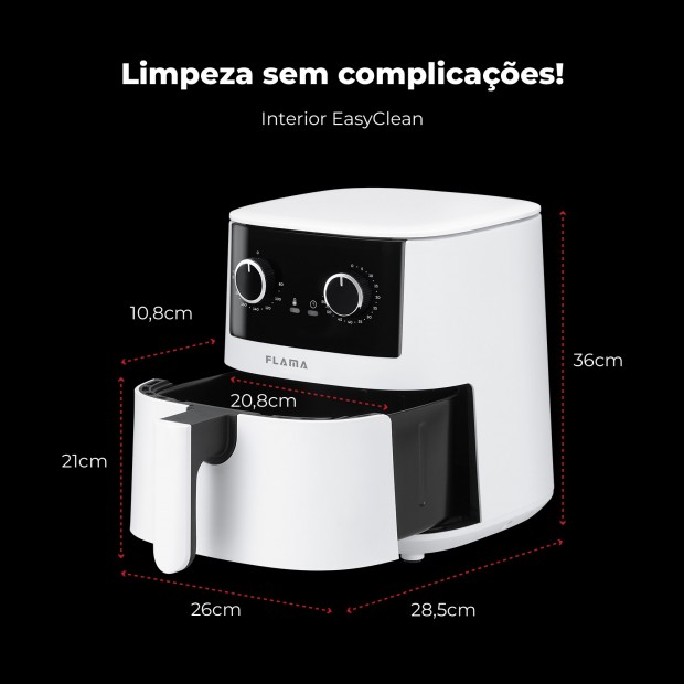 Fritadeira Sem leo Air Fryer 4.2L Branca 645FL