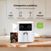 Fritadeira Sem leo Air Fryer 4.2L Branca 645FL