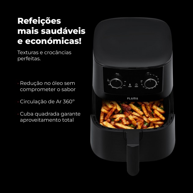 Fritadeira Sem leo Air Fryer 4.2L Preta 646FL