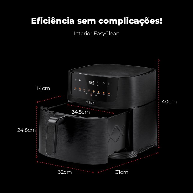 Fritadeira Sem leo Air Fryer 8L 648FL