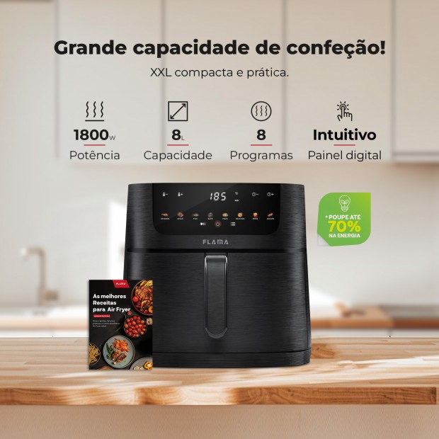 Fritadeira Sem leo Air Fryer 8L 648FL