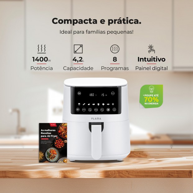 Fritadeira Sem leo Air Fryer 4.2L Branca 657FL