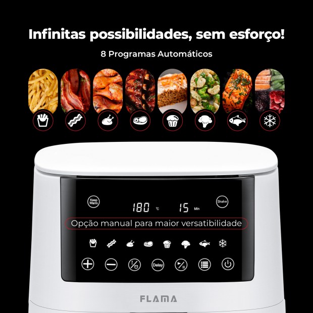 Fritadeira Sem leo Air Fryer 4.2L Branca 657FL