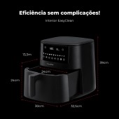 Fritadeira Sem leo Air Fryer 7L Preta 682FL