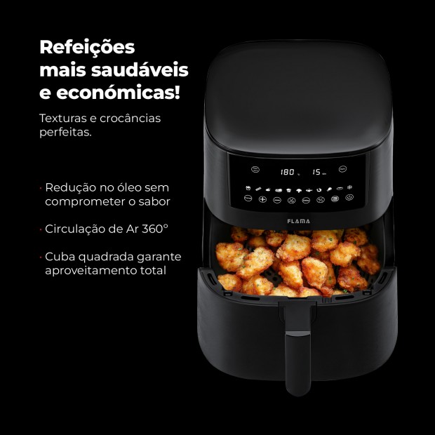Fritadeira Sem leo Air Fryer 7L Preta 682FL