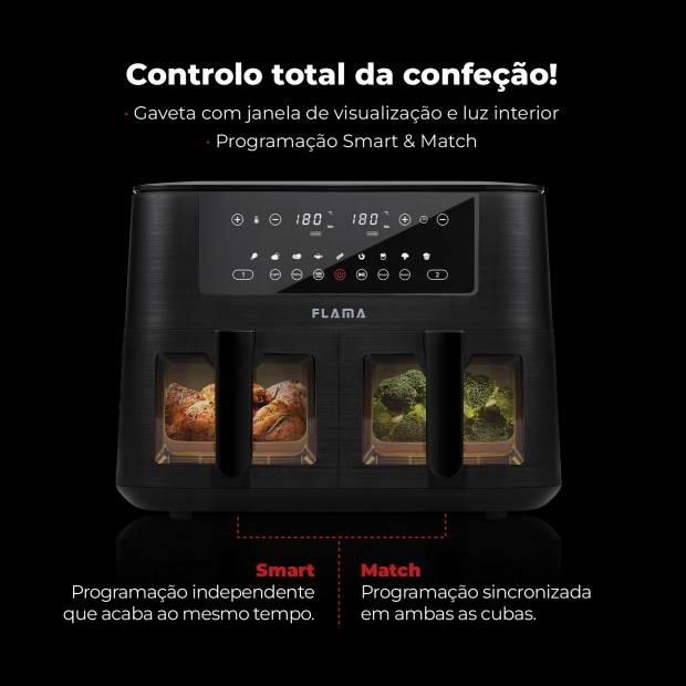 Fritadeira Sem leo Air Fryer 2 Gavetas 8L 698FL
