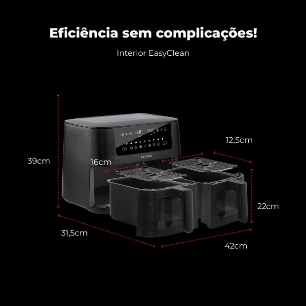Fritadeira Sem leo Air Fryer 2 Gavetas 8L 698FL