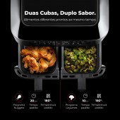 Fritadeira Sem leo Air Fryer 2 Gavetas 8L 698FL