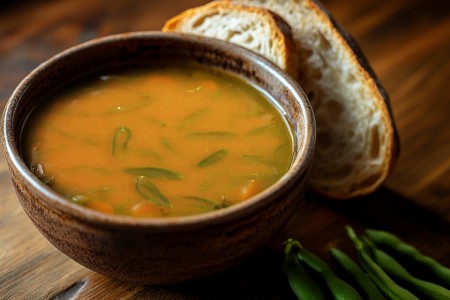 Sopa de Feijo Verde no Robot de Cozinha