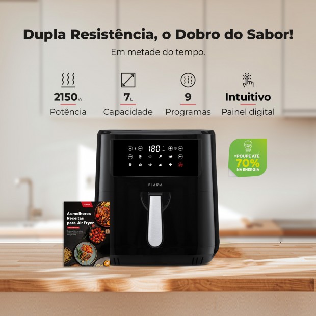 Fritadeira Sem leo Air Fryer Dupla Resistncia 692FL