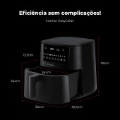 Fritadeira Sem leo Air Fryer 7L Preta 682FL