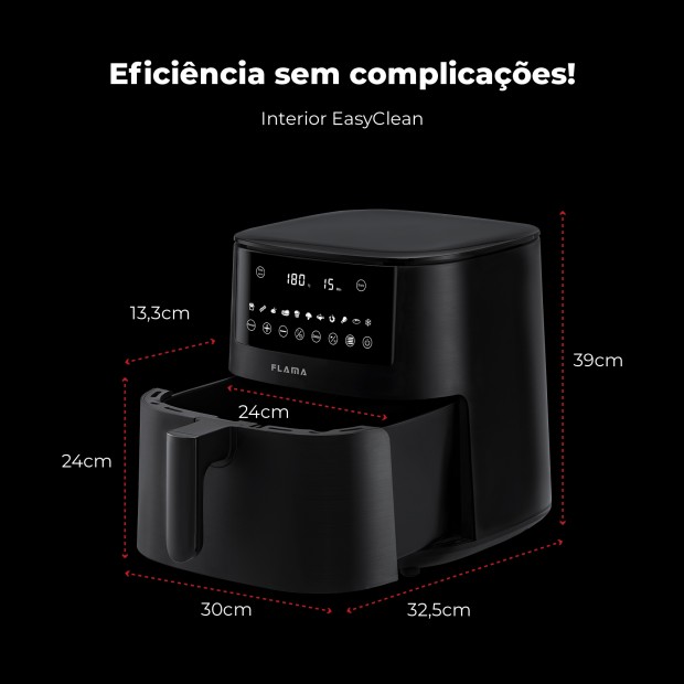 Fritadeira Sem leo Air Fryer 7L Preta 682FL