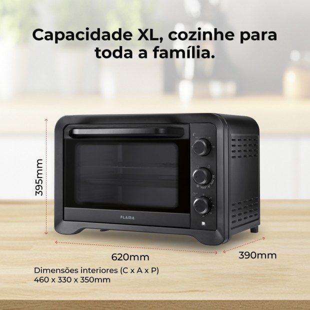 Mini Forno de Convecção 60L 2000W 1539FL Mini Forno de Convecção 60L 2000W 1539FL