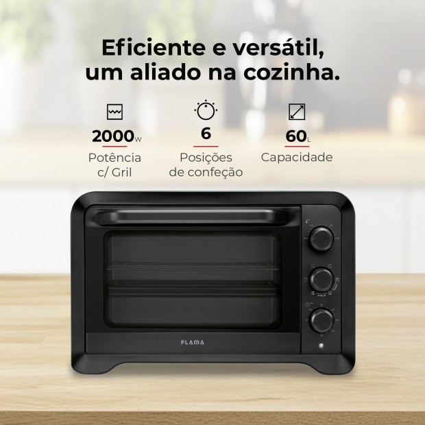 Mini Forno de Convecção 60L 2000W 1539FL Mini Forno de Convecção 60L 2000W 1539FL