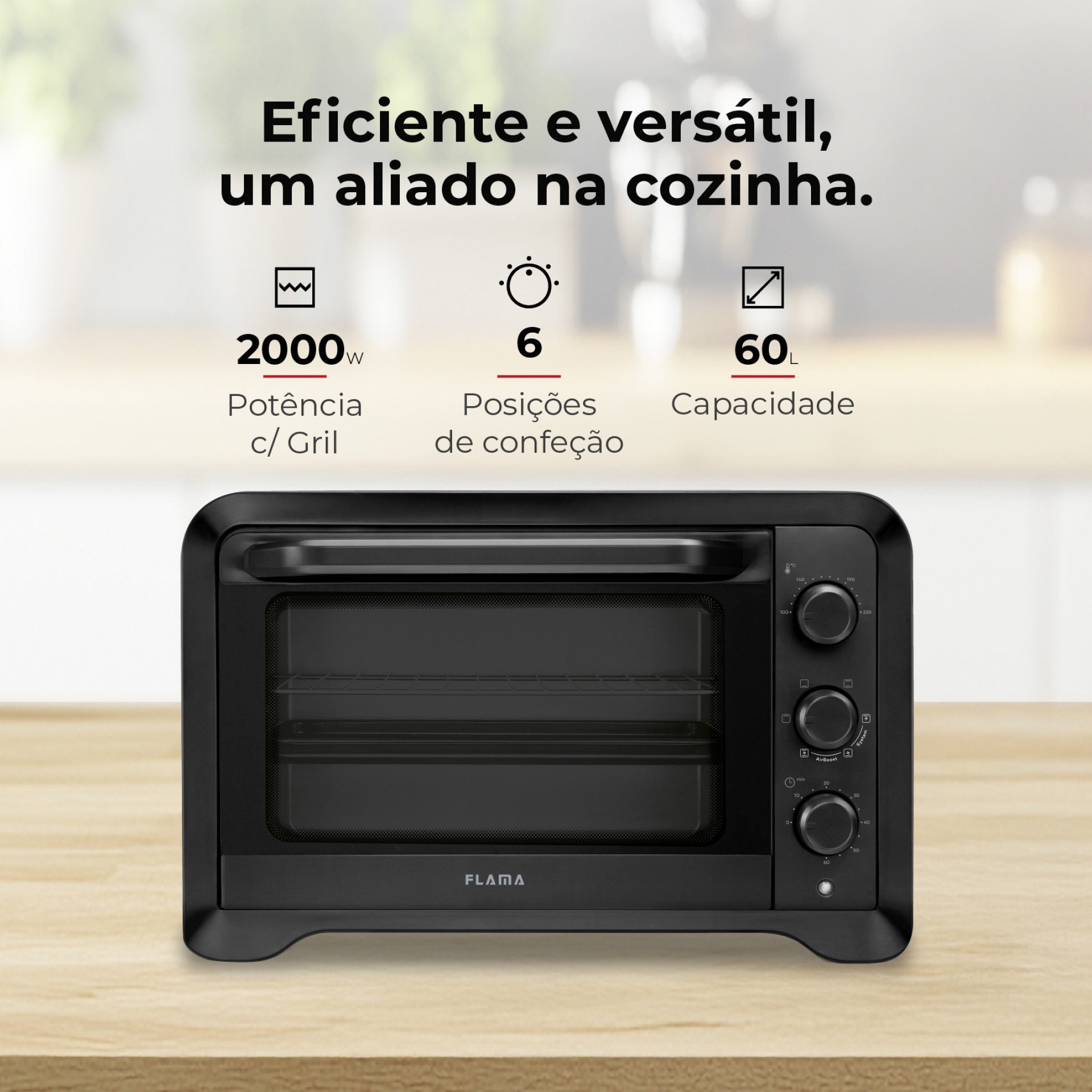 Mini Forno de Convecção 60L 2000W 1539FL