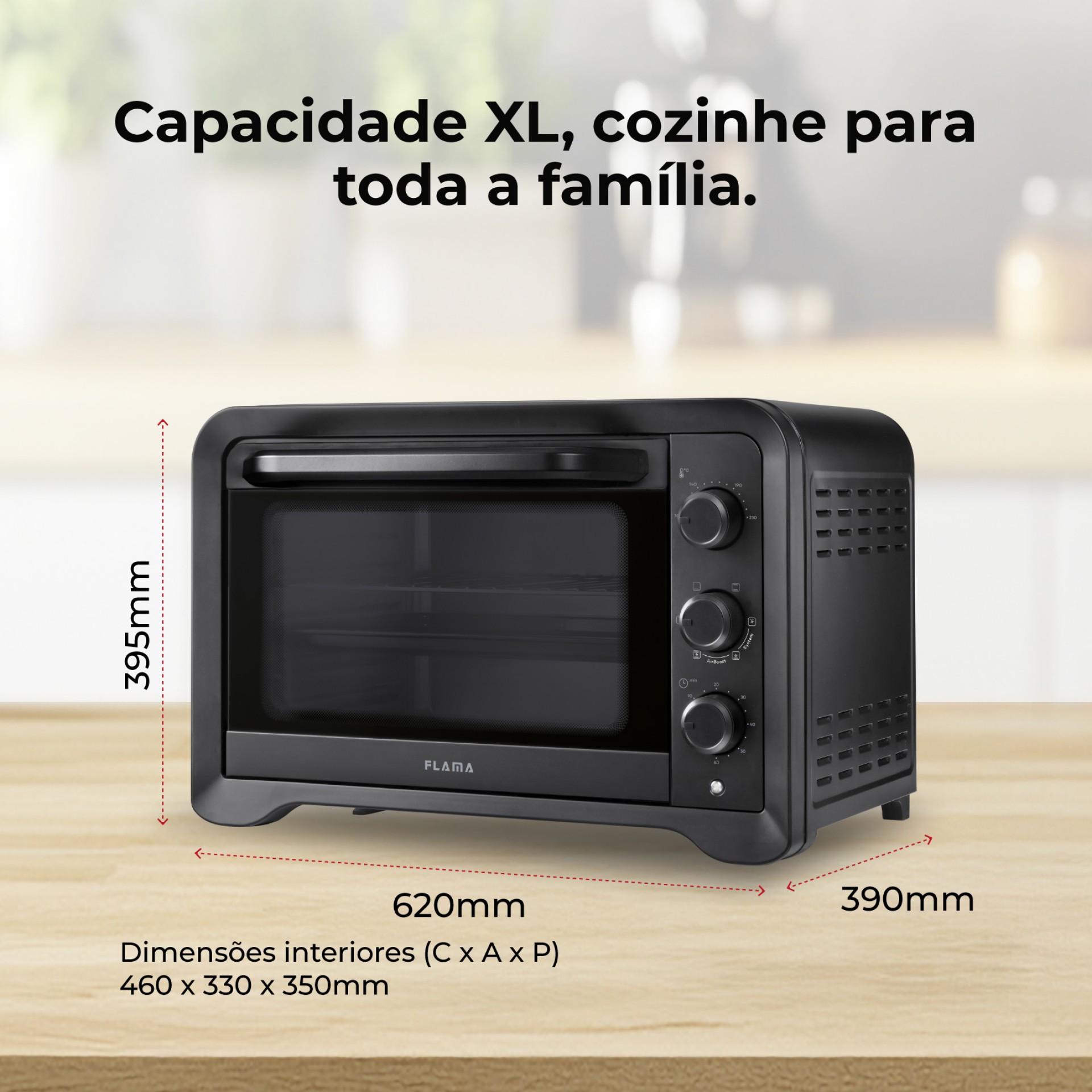 Mini Forno de Convecção 60L 2000W 1539FL