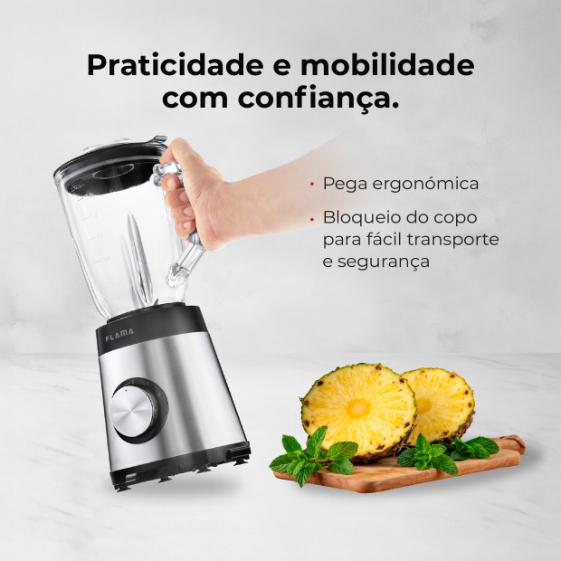 Liquidificadora Inox 1300W Com Copo de Vidro 2237FL Liquidificadora Inox 1300W Com Copo de Vidro 2237FL