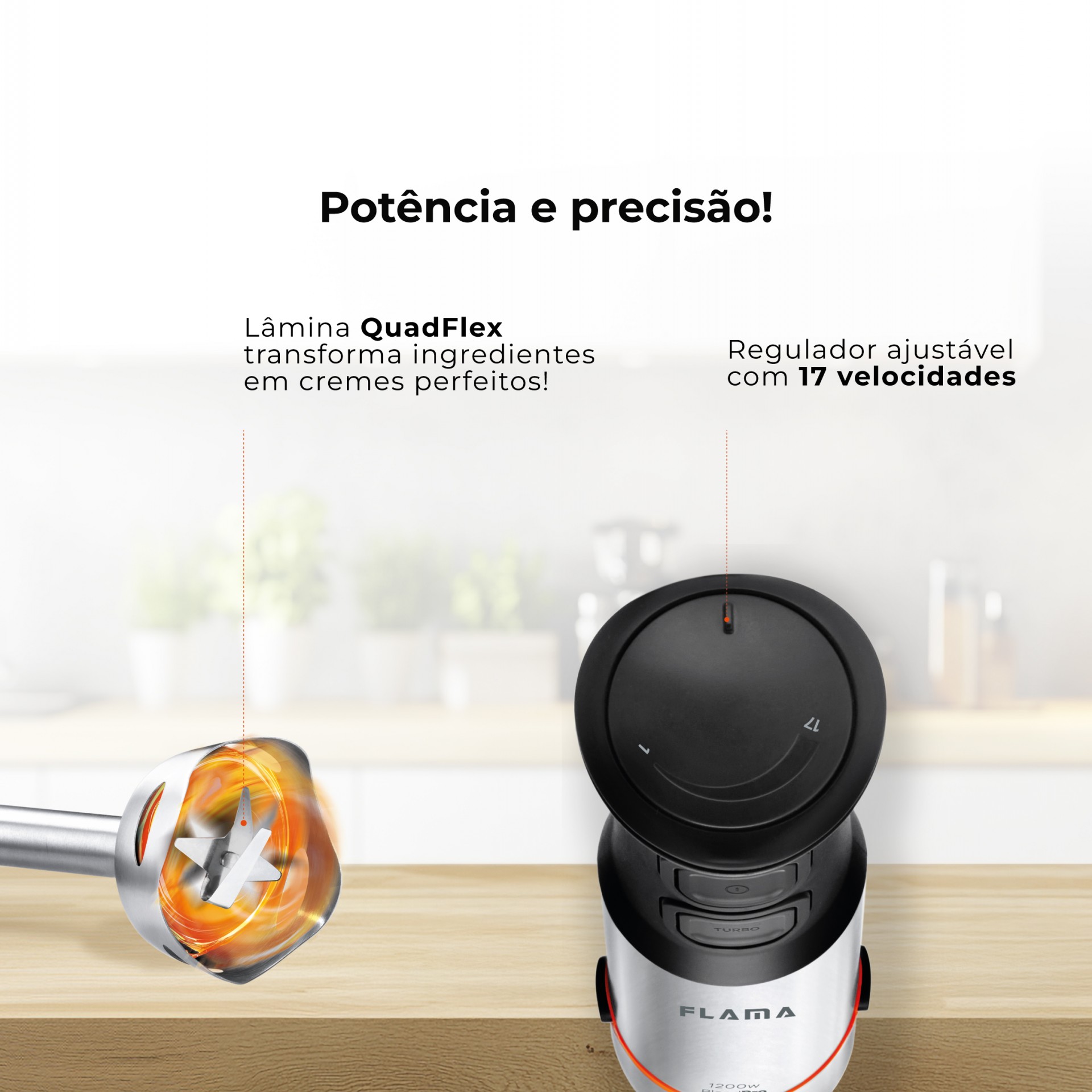 Varinha Mágica BlendPro QuadFlex C/ Acessórios 1200W 2053FL