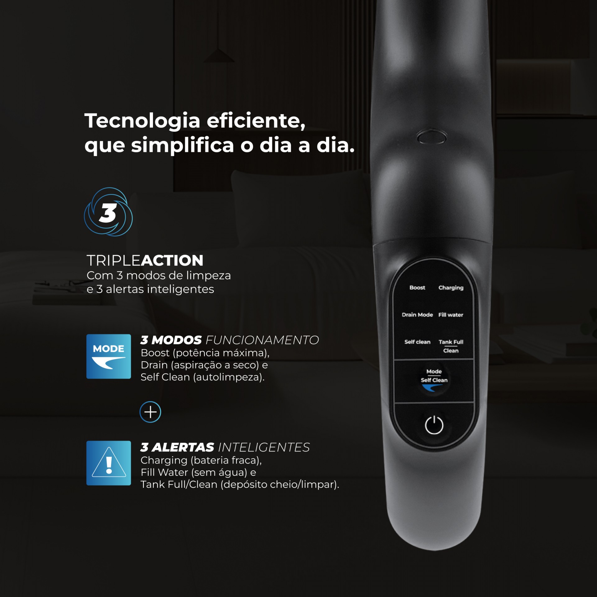 Aspirador Vertical Aqualine Clean&Go 1691FL